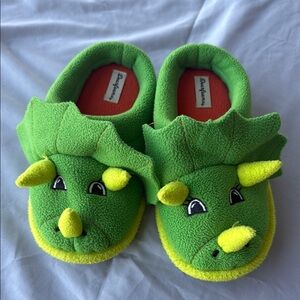 Dearfoams Green Dinosaur Slippers size 13